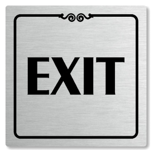 Exit, 118x118mm, stříbrná, Texas